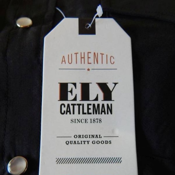 Ely Cattleman Men's Shirt Contrasting Piped Yoke XXL - Picture 5 of 6